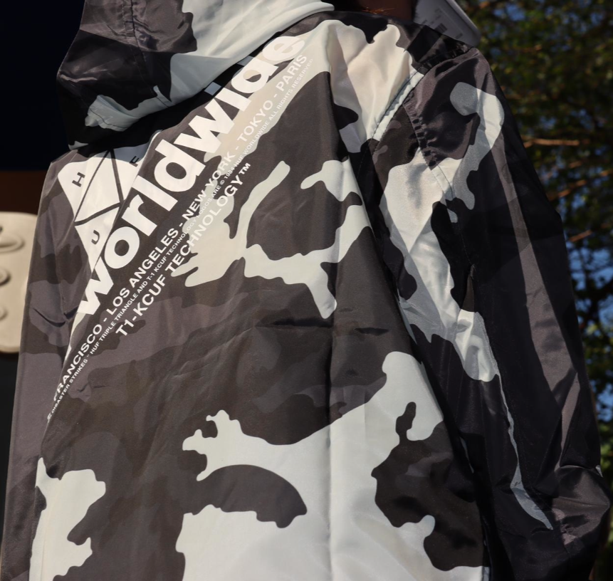 (現貨) HUF PEAK ANORAK - WHITE CAMO