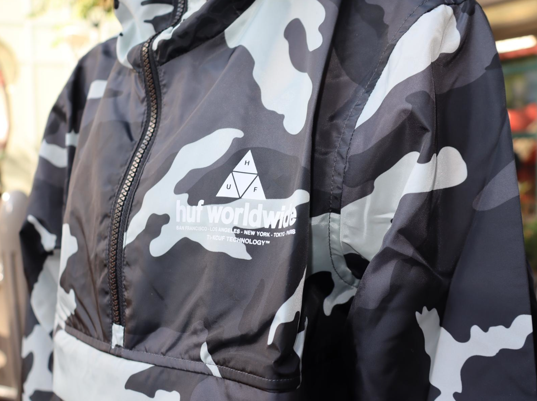 (現貨) HUF PEAK ANORAK - WHITE CAMO