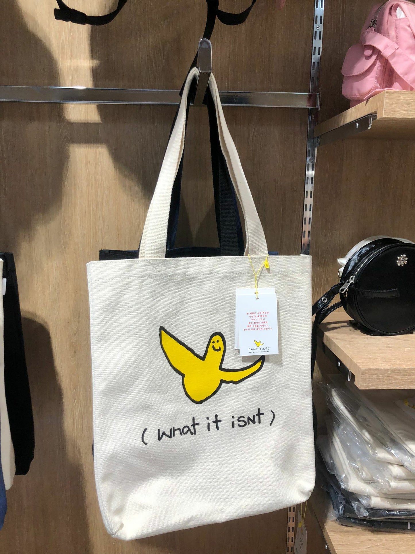 (現貨) 韓國 WHAT IT ISNT ANGEL CANVAS ECO BAG